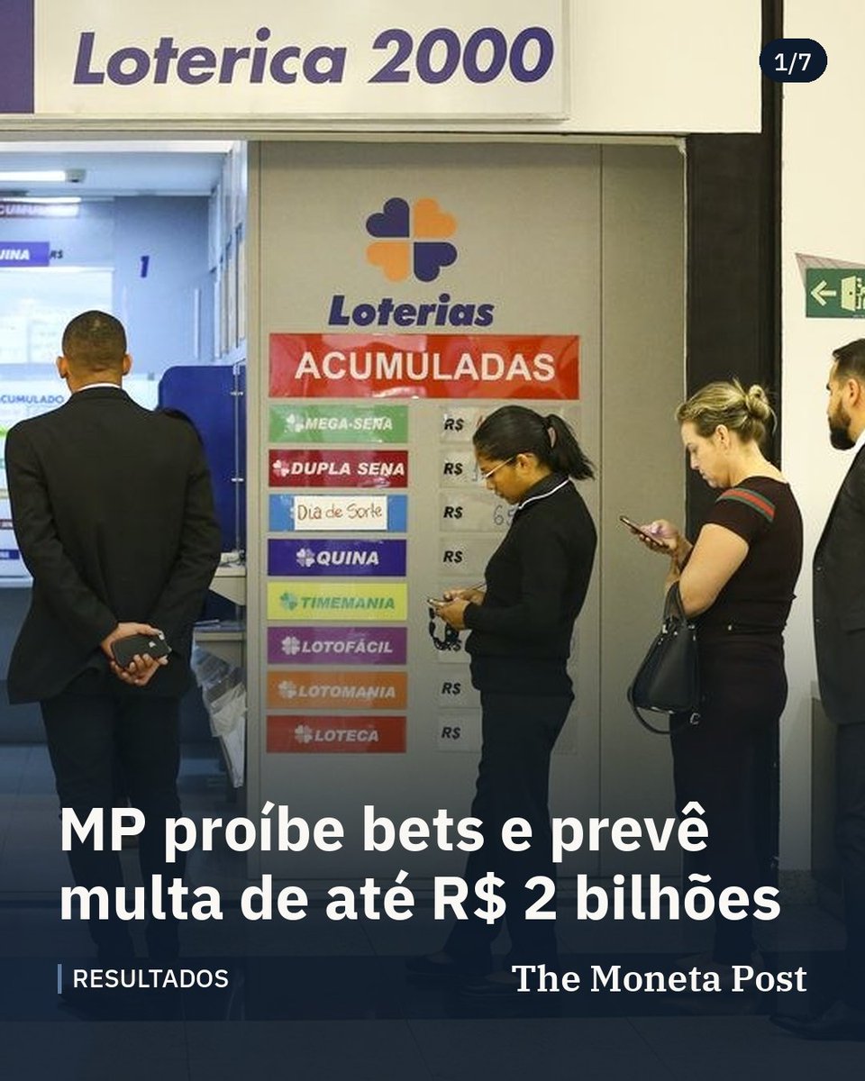 MonetaPostbr's tweet photo. MP proíbe bets e prevê multa de até R$ 2 bilhões

Medida provisória assinada por Lula tem efeito imediato, manda encerrar plataformas e fixa calendário para saque e devolução de saldos.

#loterias #sorteio #bets https://t.co/xSOkXu6GqA
