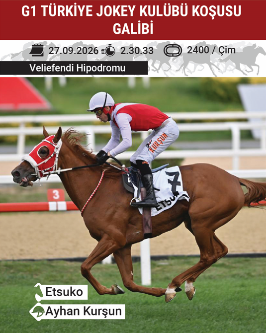TJK koşusu galibi Etsuko