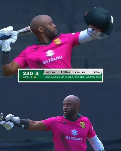 donalani's tweet photo. @TembaBavuma  what a 100 captain. Amazing captaincy in both ODI's so far. Lead us to WC27. #SAvsAUS https://t.co/658WHzTlDE
