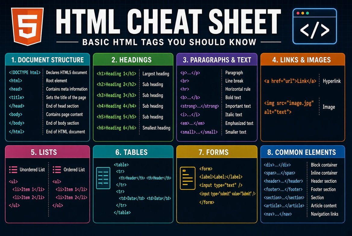 javascript_fan's tweet photo. HTML Cheat Sheet ✍️ https://t.co/arx1QlOMDq