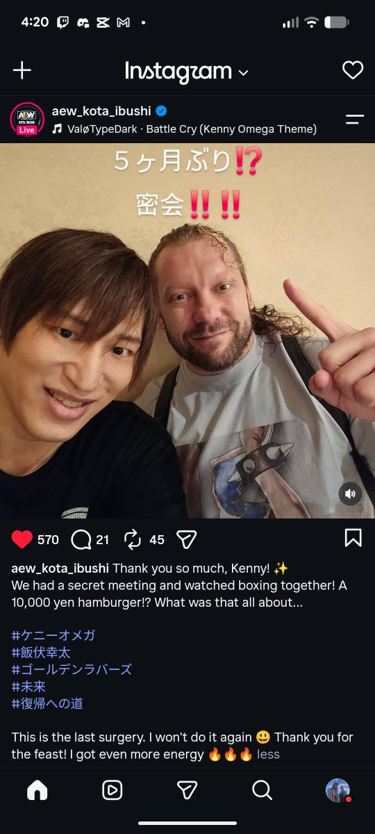 RT_2299's tweet photo. Ibushi and Kenny together in Japan 😁 https://t.co/Ml1ZFwjns2