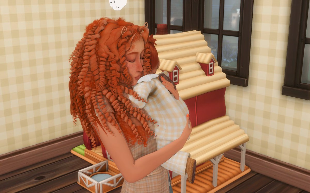 lunicuous's tweet photo. my sim and her science baby she had as a single parent because her moms' love lives were a mess https://t.co/hUdN85KX83