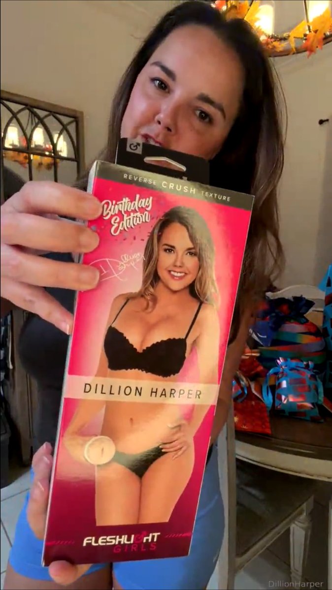 Gowser93's tweet photo. If you haven’t already what better day than @DillionHarper’s actual Birthday to bag her special edition b’day cake @Fleshlight available only until the end of the month  😍🔦🤗 https://t.co/vxC5Ir1bnV