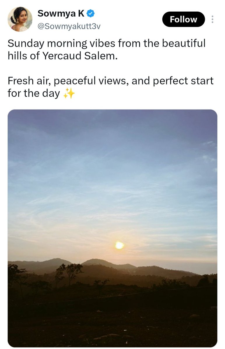 mukeshsrinet's tweet photo. @Sowmyakutt3v @RBI Sunday morning vibes
Fresh air, peaceful views

But Bankers should work on Sundays https://t.co/BN9S8QrZgF