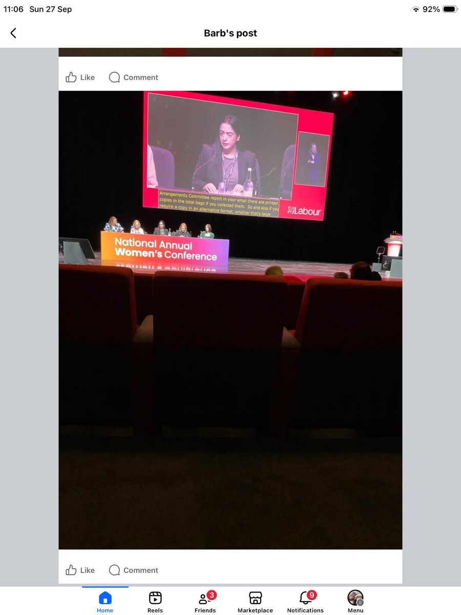 LabourLGB's tweet photo. @teresamaryclark is smirking at these pics. Here's our reply: 
We're glad that you brought these pics up.  Do you know what we see, or more specifically, what we don't see? We don't see the women that would have been there from the unions because they would rather be seen supporting the men than REPRESENTING THEIR FEMALE MEMBERS.  
We see a catastrophic failure of the unions to follow the SC judgment by doing performative gestures such as this.  
We see the hypocrisy from @unisontheunion and @andreaegangs by boycotting this conference but having to restrict the men from going to their own Women's Conference.  
We see @aslefunion faking a picture to show that they were supporting the demonstration when the pic wasn't even taken on the same day and only a couple actually went along to the protest. 
We do see women who, once again, in the face of adversity from MPs, 'intersectional feminists, virtue signallers, science denyers, voter denyers turned up, marched proudly in to that conference and said, 'Here I am!' 
So don't look at the small numbers in the theatre and think yourself proud. Be ashamed for the celebration of that fact. 
But remember, as history has shown, the first steps any woman takes, it always starts off small and then grows - but with a lot of naysayers trying to put them back in their place.  
From now on, conference will be all women, all the time.
