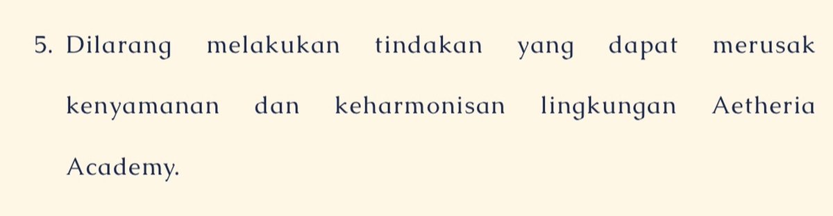subAETHERIA's tweet photo. 5. Seperti beberapa point yang sudah sempat disebutkan, dilarang melakukan tindakan yang membuat atmosfer antara kita jadi renggang. Renggang sama dia aja sakit, apalagi sama kalian semua hiks. 😭 https://t.co/M52UgGJTAa