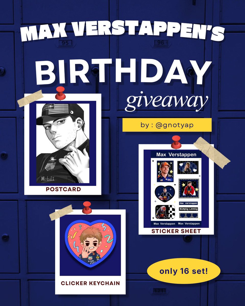 gnotyap's tweet photo. 🏁Max Verstappen’s Birthday giveaway 🏁

มาแล้ว มาตามใจฉัน รอบนี้ไม่ต้องแย่งกัน(มีคนแย่งมั้ย😆)
มีเวลาให้กรอกฟอร์มถึง 20:00 วันที่ 29 sep 2026 ค่ะ

✨ only 16 sets✨

ขอคำตอบที่จริงใจ จริงจัง จิงโจ้ พร้อมแล้วลุยยย 
ลิงก์ฟอร์ม🔹 https://t.co/5LP1g2hkAu https://t.co/nyTYDXMdtA