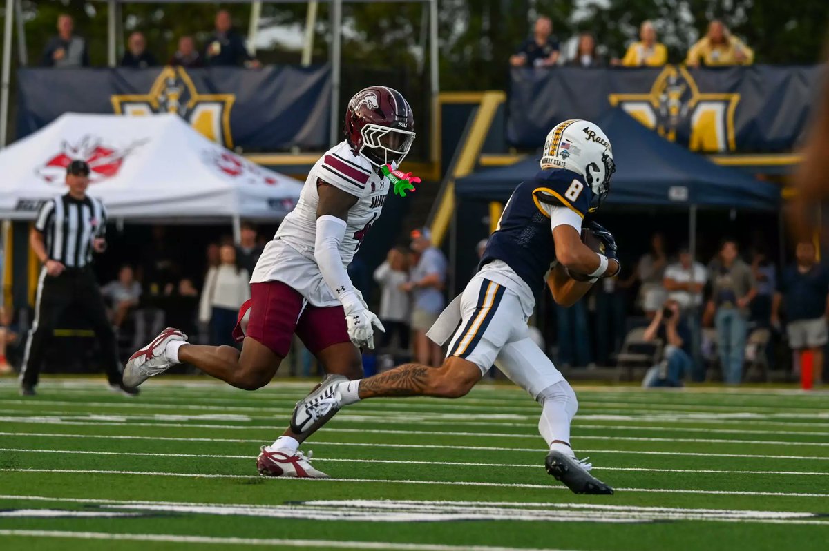 _LukePMartin's tweet photo. Last night's win at Murray State was the first time @SIU_Football won the @ValleyFootball opener that was also on the road since 2012.

'26 AT MURRAY W 56-6
'24 AT USD L 42-13
'20-'21 AT UND L 44-21
'19 AT SDSU L 28-10
'16 AT UNI L 42-21
'15 AT WIU L 37-36
'12 AT MOST W 14-6 https://t.co/pW7B60IMRx