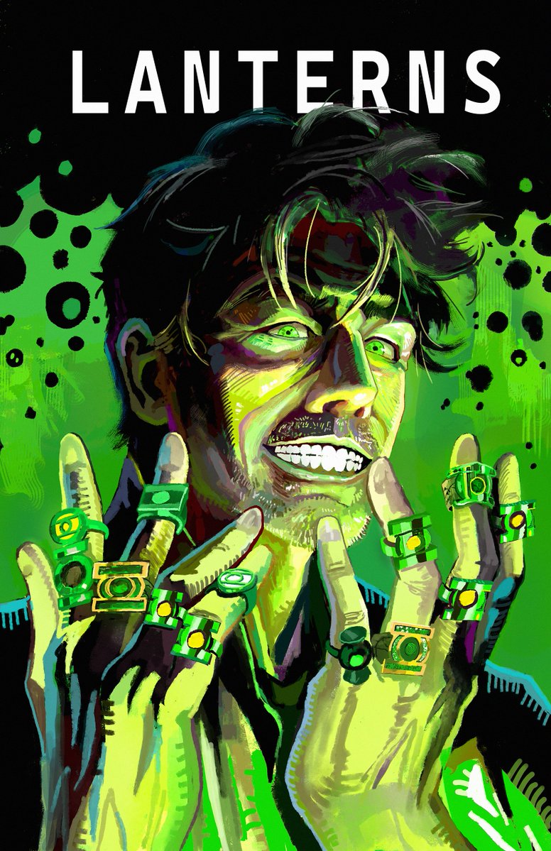 YanManXplore's tweet photo. Just a fun Idea I thought I'd paint. Lanterns Hal Jordan as Parallax based on the iconic cover! https://t.co/GgXLqHS7Ri