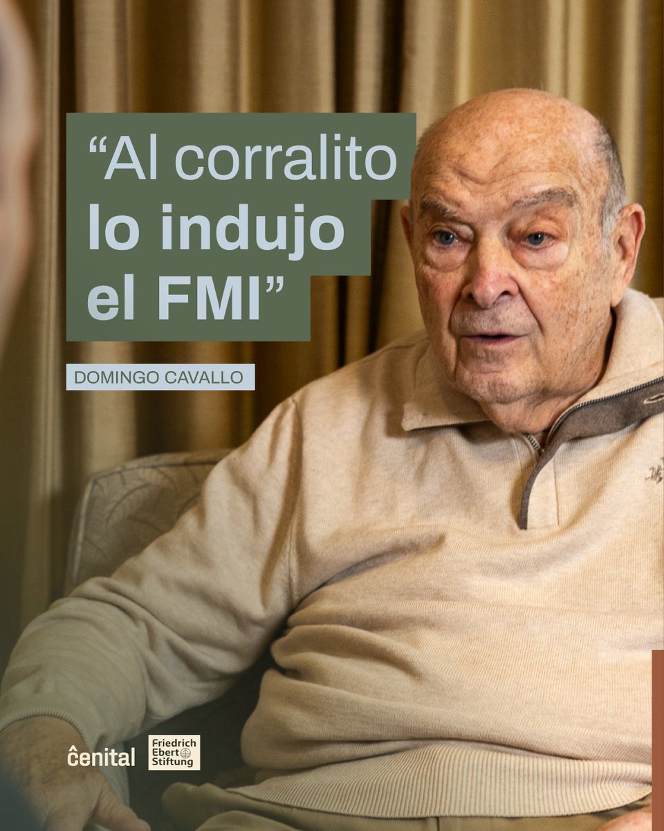 cenitalcom's tweet photo. Domingo Cavallo: “El Fondo indujo el corralito con las declaraciones sobre los controles de cambio. Ahí cometió un error muy grave”.

Por @GuidoZack, de @fundarpoliticas

Leé entrevista completa acá: https://t.co/ZthqKatxwv https://t.co/6GNovDcUyD