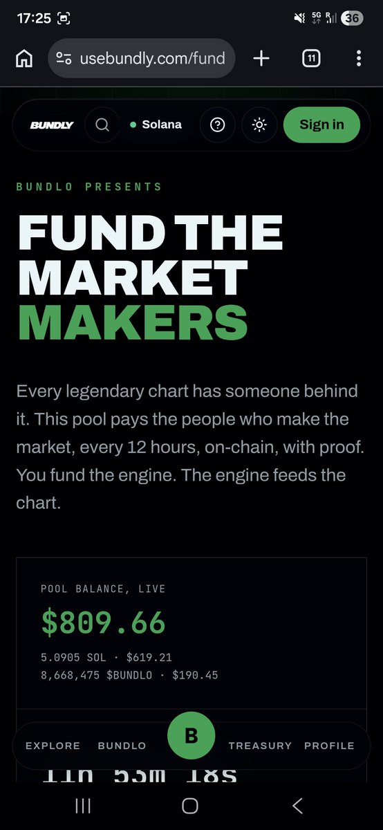 UseBundly's tweet photo. No one has technology like this.

We are the only project on Solana that pays its market makers through a fully automated system.

And it just worked exactly as designed.

🚨 MARKET MAKERS EPOCH #1 PAID

Bundlo bought 1,054,055 $BUNDLO with 0.200 SOL and distributed the entire amount to the top 5 market makers:

🥇 89ag…rEzs: 368,919 $BUNDLO
🥈 F4cU…tW5w: 263,514 $BUNDLO
🥉 AzWP…9xUc: 210,811 $BUNDLO
4️⃣ BxMo…7qwk: 126,487 $BUNDLO
5️⃣ @dopespittinduck: 84,324 $BUNDLO

Fully automated. Fully distributed. On chain.

This is our way of thanking you for the trust, the support, and the love.

This is only Epoch #1.

More improvements, more transparency, and more to come.

Stay tuned. 🟢