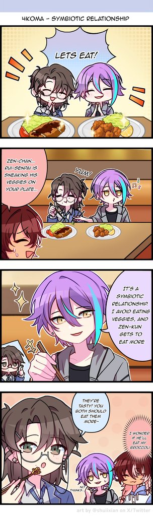 prounmei's tweet photo. Eat your vegetables! 🥬
#4koma #ProjectUnmei https://t.co/04A1E4W5MT