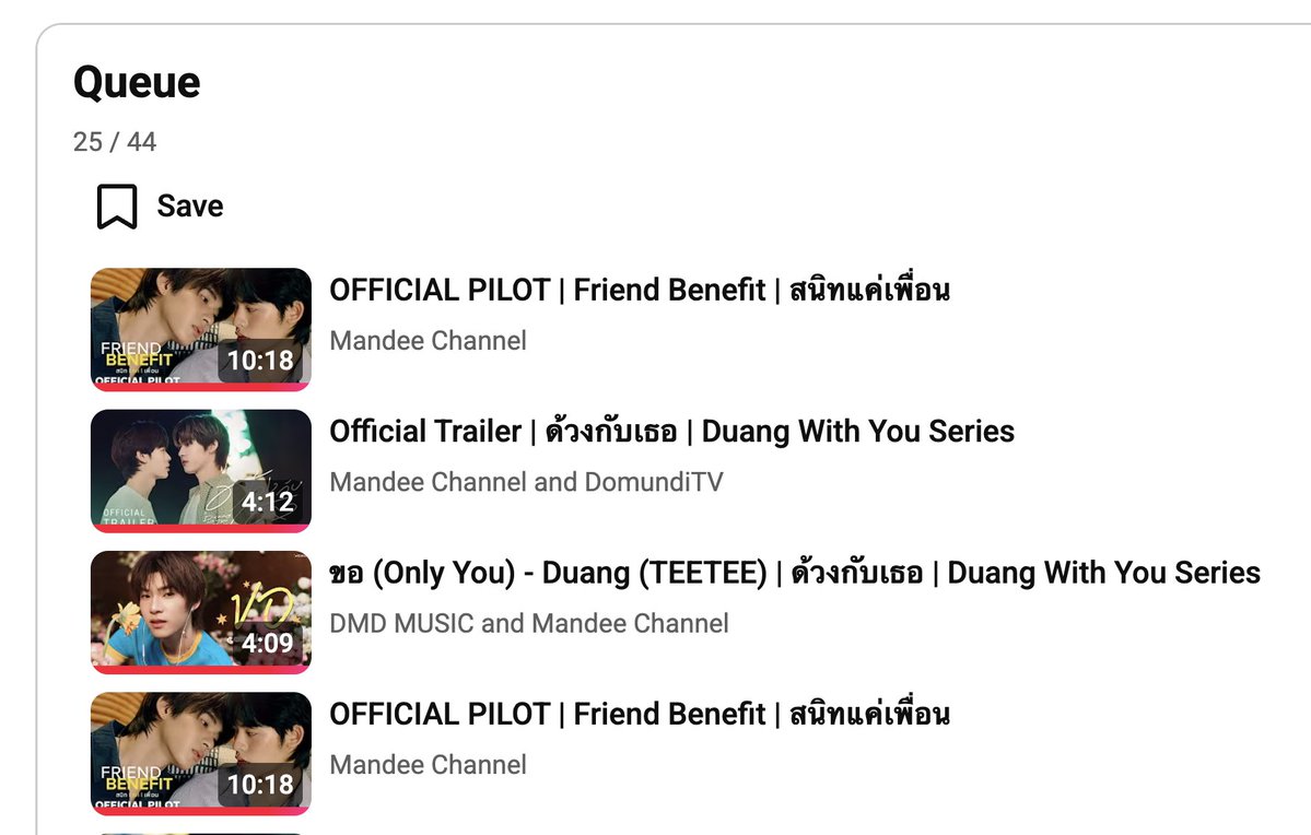 2_TEE_4's tweet photo. Streaming the FB pilot IS FREE.
15 times every day, 10.. the number of times you can, VAVA. 🌟
I use playlists.
Here are some: https://t.co/VUWAGcgack
11K more and we will reach 3.6M views.
Lets get #FriendBenefitTo4M before TTP anniversary! https://t.co/3qIUNua2Wk