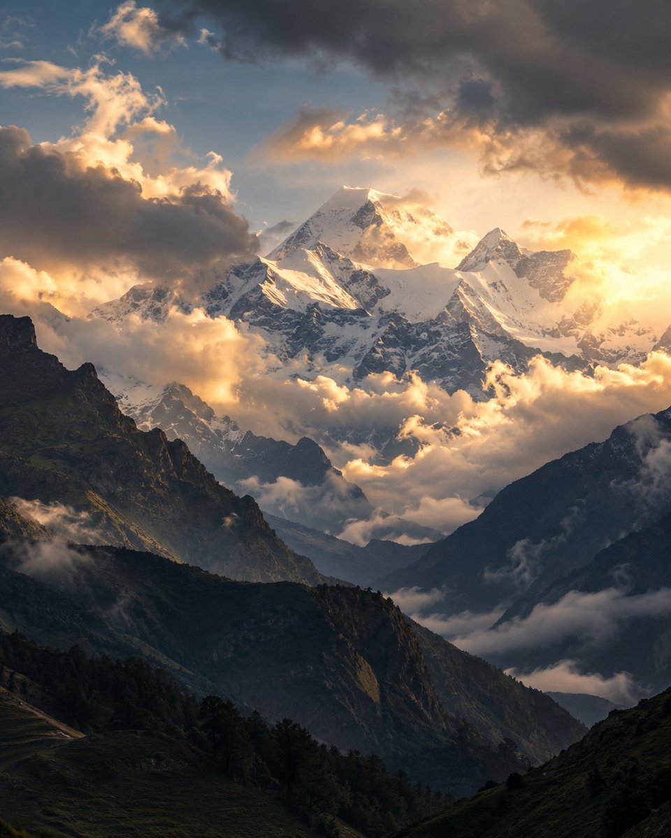 Havenlust's tweet photo. Where light finds the mountains, silence becomes something You can almost hear. https://t.co/Jl85shWhhL