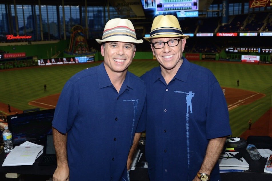 RichWaltz's tweet photo. Final call for my partner and dear friend @THUT14. Love you, miss calling games with you, and so in awe of your run with @Marlins So bummed I can’t be there, but I’m hopeful the fans and team send you out in style. https://t.co/bKtYuIp949