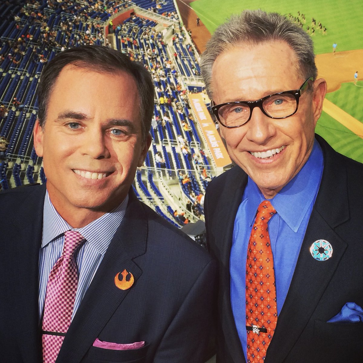 RichWaltz's tweet photo. Final call for my partner and dear friend @THUT14. Love you, miss calling games with you, and so in awe of your run with @Marlins So bummed I can’t be there, but I’m hopeful the fans and team send you out in style. https://t.co/bKtYuIp949