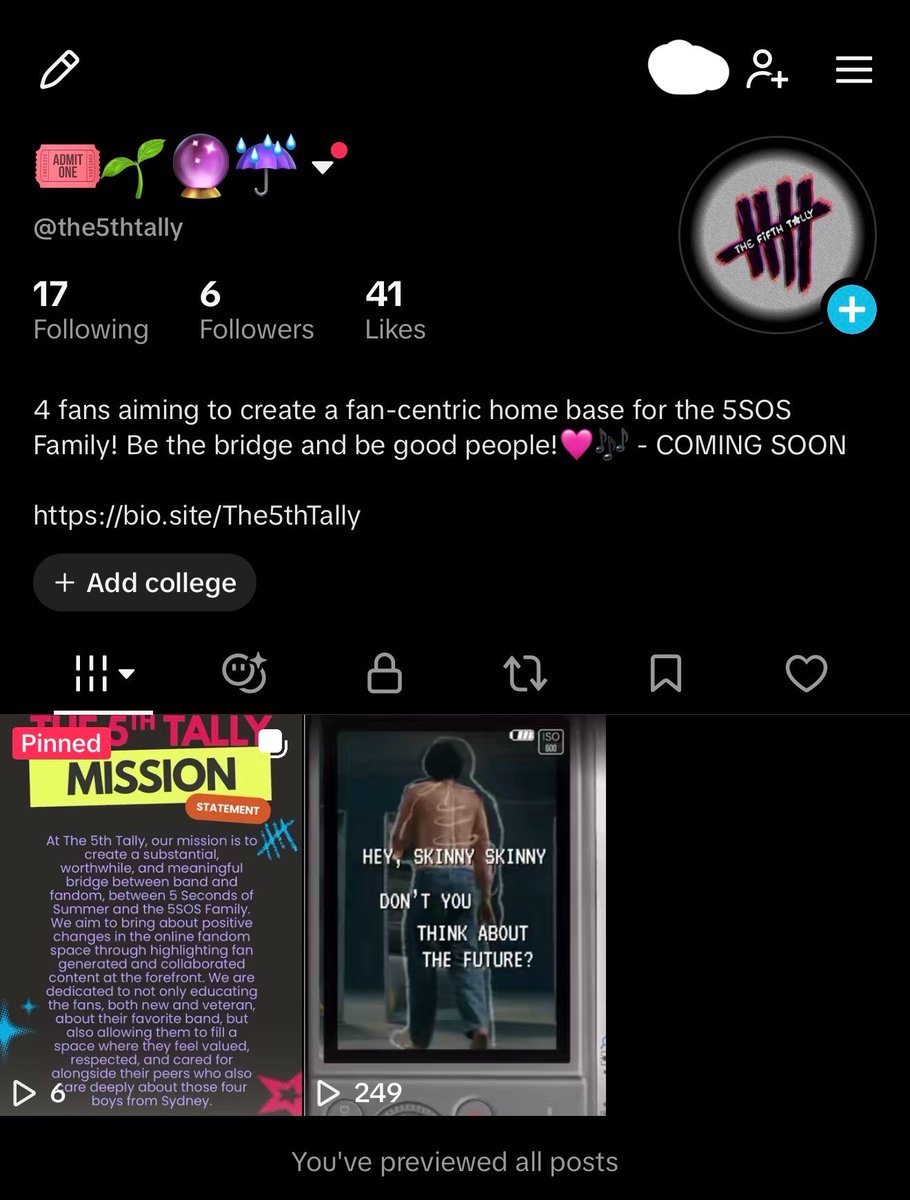 the5thtally's tweet photo. We are on Instagram and TikTok too! Follow the link in our bio to see all of our accounts including our TOUR SPECIFIC content accounts (which will be aesthetically rebranded when our favorite star tour inevitably comes to an end😔) ⭐️🩵 love yall! Thanks for the support thus far! https://t.co/6fqS9hVg4A