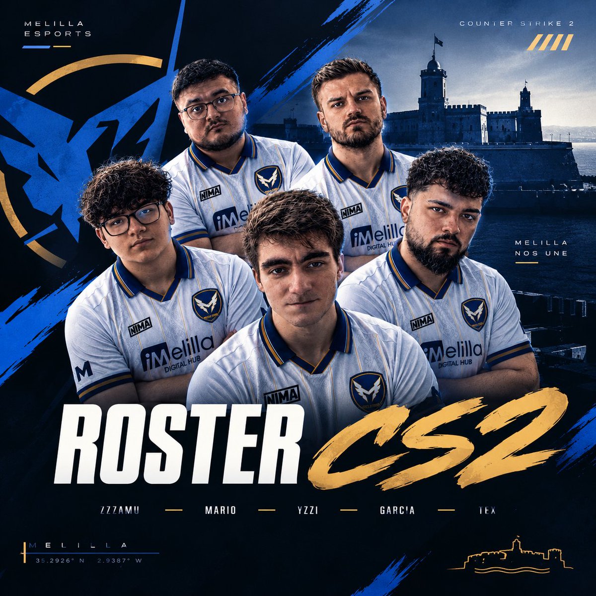 _deichal_'s tweet photo. 🚨 MELILLA TITANS PRESENTA SU NUEVO ROSTER 🇪🇸🔥

Tras su etapa con el roster de @SEGA_dll , @MelillaTitans  vuelve a mover ficha y apuesta por el core del antiguo proyecto de @SSJ_cs , incorporando además caras nuevas al quinteto. 👀

🐯 Nuevo roster de Melilla:

🧨 @Samueloviedo__ 
⚡ @Yzzi01 
🎯 Tex
🧠 García
🔥 @mariosvqq 

El proyecto competirá en ESEA Intermediate con el objetivo de seguir creciendo y volver a dar guerra en la escena española.

🔄 Nuevo roster.
🧩 Nuevo proyecto.
🎯 Misma ambición.

Melilla vuelve a la carga. 🇪🇸🔥