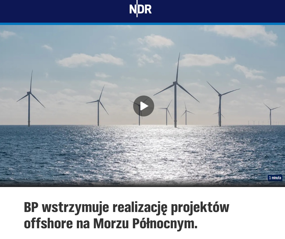 GPW_Trader2022's tweet photo. Śledztwo NDR: BP wstrzymuje budowę gigantycznych farm wiatrowych na Morzu Północnym w  🇩🇪. W ciszy rozwiązano zespół, zwolniono pracowników, zamknięto biura. 
Nie zamówiono nawet projektów fundamentów, turbin, nic. Poseł Bundestagu 🇩🇪 twierdzi, że firma w tajemnicy negocjuje zwrot terenu z rządem. 

Już wydano około 20 miliardów euro na budowę przyłączy. Najwyraźniej skończą w szczerym polu.

BP wycofało się rok temu ze swoich zielonych projektów twierdząc, że są nieopłacalne bez dotowania przez rządy. Analizy BP wykazały, że będzie to najdrożej produkowana energia w Niemczech. Projekt nigdy nie ma szans na zwrot.

 Przedtswiciele Jera Nex BP poinformowali Bundestag, że nie zamierzają już budować gigantycznych projektów „Oceanbeat West” i „Oceanbeat East. 

https://t.co/voqxSLJWWL