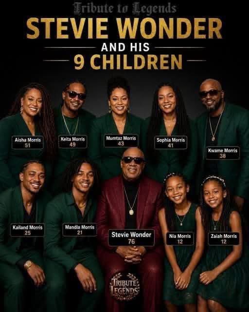 KingJayZim's tweet photo. #MASTERBLASTER 🎶#SoulShackRadio Entertainment Desk.✍🏽

Now here’s one for the Soul Family that had me going, “Wait a minute…” 😂

The legendary Stevie Wonder has nine children with five different women. Yes, NINE! 🤣

Stevie has been married three times. His first wife was the late Syreeta Wright, but they did not have children together.
His first child, Aisha Morris, was born on 2 February 1975 to Yolanda Simmons, whom Stevie met when she applied for a job as a secretary at his publishing company.

Aisha became a huge part of Stevie’s life and music, and she was the inspiration behind that beautiful classic, “Isn’t She Lovely?”
Stevie and Yolanda later had a son, Keita, in 1977.

Then came Mumtaz Morris, born in 1983 to Melody McCulley.
Stevie also has a daughter, Sophia, and a son, Kwame, with a woman whose identity has not been publicly disclosed.

With his second wife, Kai Millard Morris, Stevie had two sons, Kailand and Mandla. Kailand followed Dad into music and has occasionally joined him on stage as a drummer.

Mandla Kadjay Carl Stevland Morris was born on 13 May 2005, which just happened to be his father’s 55th birthday. 🎂🎶
Stevie’s third wife, Tomeeka Robyn Bracy, is the mother of his final two children.

Their daughter Zaiah was born in December 2014, followed by their daughter Nia, Stevie’s ninth child.

Nine children,five mothers,three marriages.
And somewhere in the middle of all that, Stevie Wonder still found the time to give us some of the greatest music ever recorded. 😂🎶

That man has been giving us music, memories and pure Soul for decades.
#KingJaysMusicTrivia #SoulMusic #StevieWonder #MasterBlaster #SoulFamily