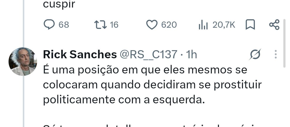 RS__C137's tweet photo. @junji_79 @aguedescartoon Vocês tentaram destruir a direita e esperavam receber palavras doces depois?

Aliaram-se à esquerda e acharam que ela pegaria leve com vocês por gratidão?

A única semelhança com Geni é a prostituição.

Foram usados enquanto serviam.Depois, descartados. https://t.co/JlsxjvFDaY