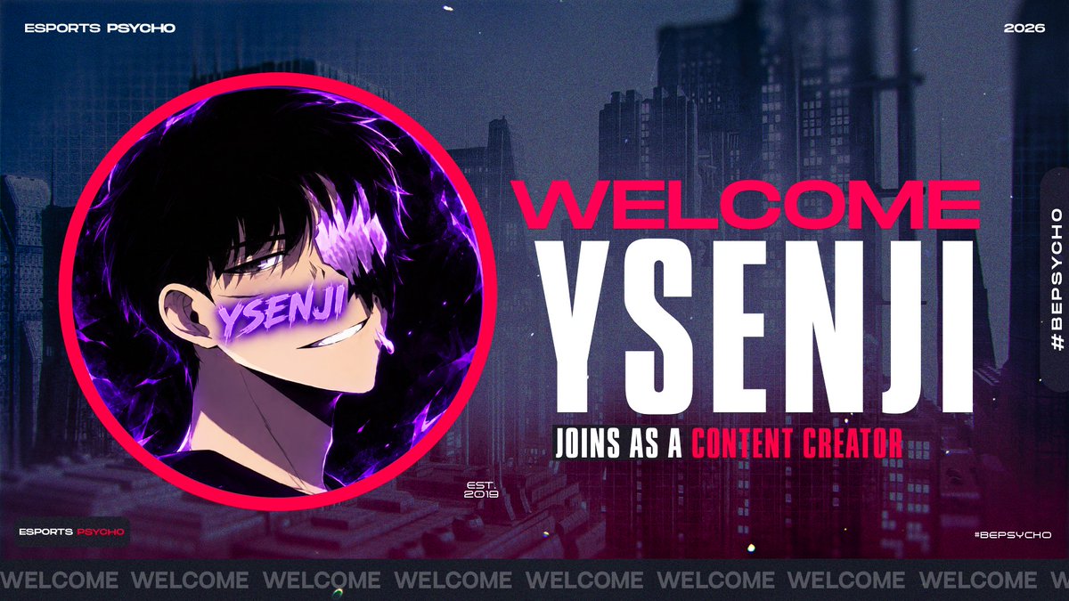 EsportsPsychoEU's tweet photo. Please welcome our newest content creator arrival ✍️

@ysenji_goty 🇩🇪

#BePsycho 🚀 https://t.co/2tZvfU9tP5