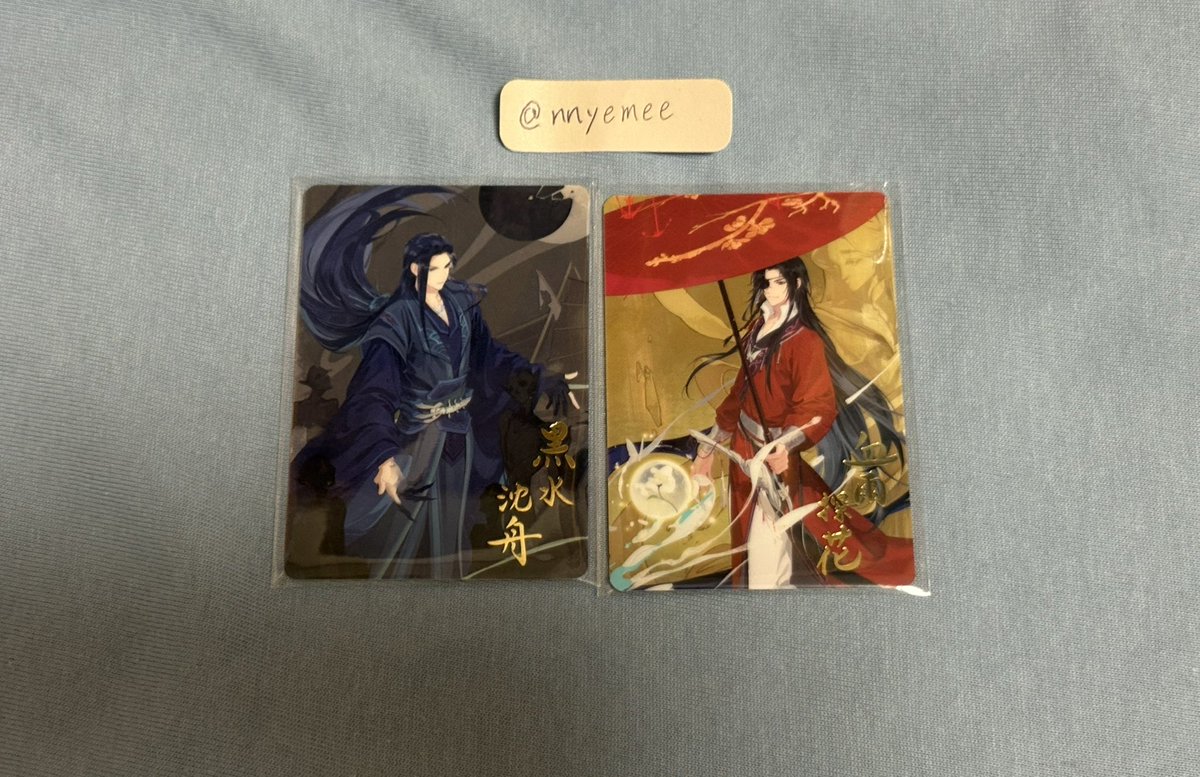 nnyemee's tweet photo. 【交換】天官賜福展　天地流光
四名景・四大害
ランダムカード

譲：1枚目画像の
　　血雨探花、黒水沈舟

求：画像2枚目の赤丸　太子悦神
　　(2枚求めています)

難しいかと思いますが、お気軽にお声掛けくださいませ🙇

よろしくお願いします🙇 https://t.co/7VT7eQTFI0