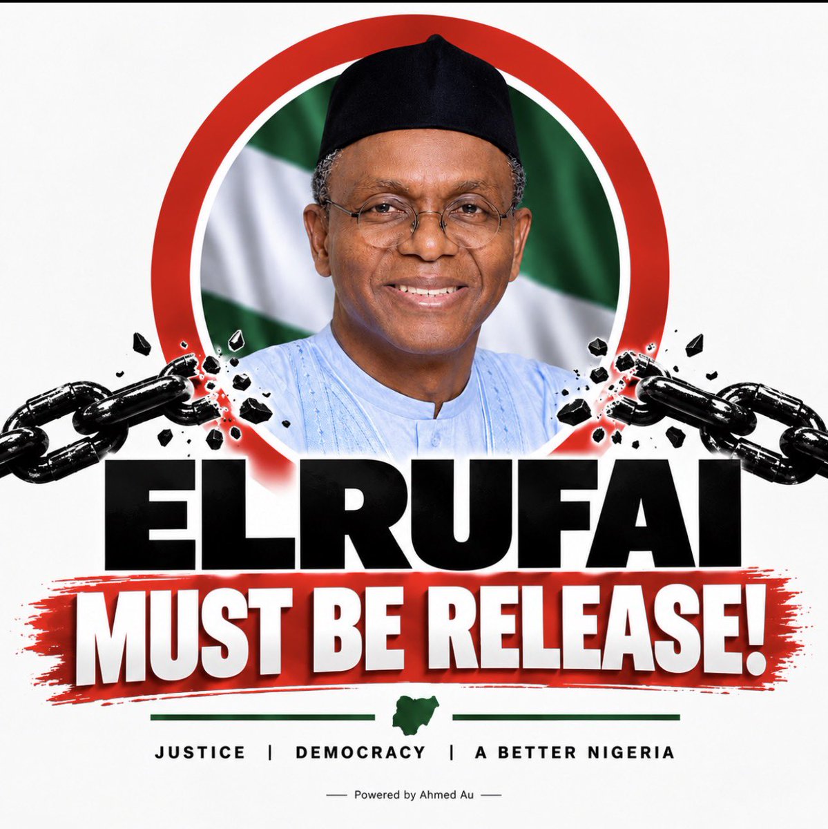 Ahmedumar___'s tweet photo. Today, we launch  @elrufai Must Be Released, a nationwide movement calling for justice, due process and respect for the rule of law.

We call on the gov to ensure justice is served. If our voices remain unheard, we will continue with peaceful, lawful protests and civic action. https://t.co/2e7BVikuhE