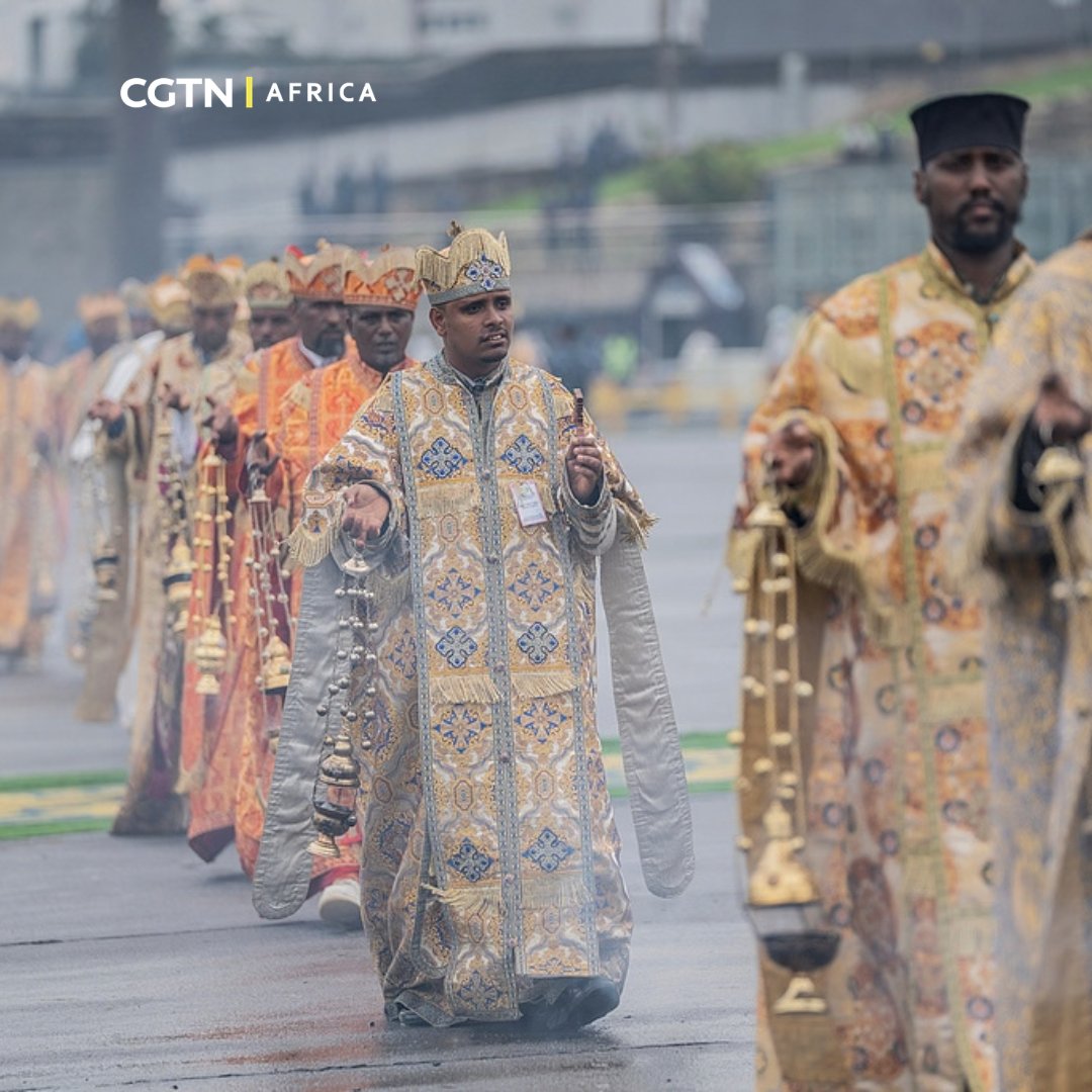 cgtnafrica's tweet photo. Ethiopia lights up for Meskel Festival

Millions of Ethiopians gathered for Meskel, filling cities and communities with prayers, music, traditional ceremonies and towering bonfires. The Meskel Festival is an annual celebration of the discovery of the True Cross by the Roman Empress Saint Helena during the 4th Century. The event comes as renewed fighting in Tigray has spread to neighboring Amhara and Afar regions, casting a shadow over this year’s festivities. For many communities, the holiday remains a deeply rooted expression of faith, culture and renewal at the close of the rainy season. #PulseOfAfrica