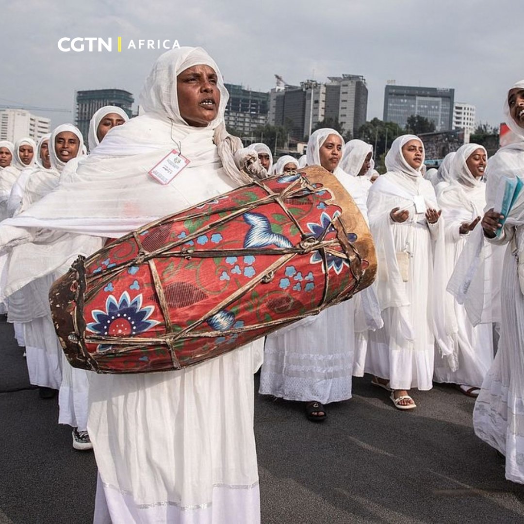 cgtnafrica's tweet photo. Ethiopia lights up for Meskel Festival

Millions of Ethiopians gathered for Meskel, filling cities and communities with prayers, music, traditional ceremonies and towering bonfires. The Meskel Festival is an annual celebration of the discovery of the True Cross by the Roman Empress Saint Helena during the 4th Century. The event comes as renewed fighting in Tigray has spread to neighboring Amhara and Afar regions, casting a shadow over this year’s festivities. For many communities, the holiday remains a deeply rooted expression of faith, culture and renewal at the close of the rainy season. #PulseOfAfrica