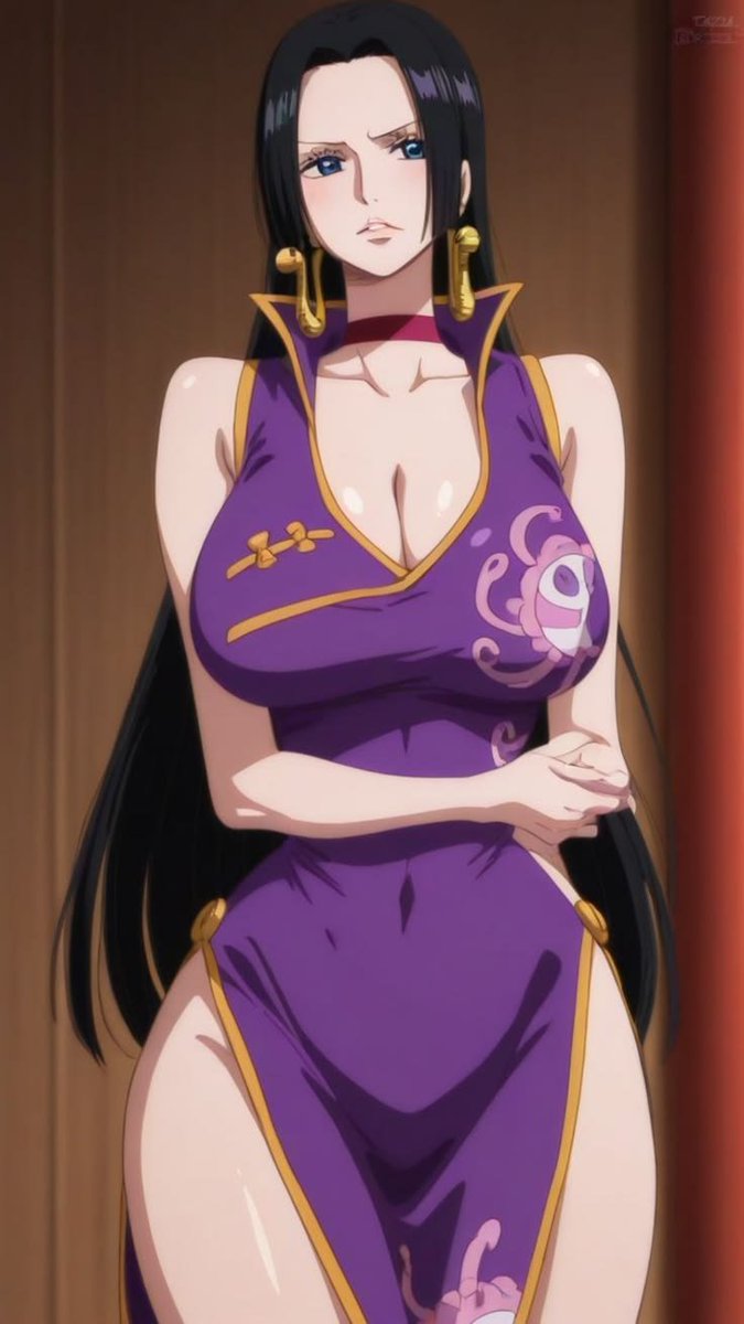 _tesguy's tweet photo. Hancock doesn’t need Haki. The dress already folded half the Marines. https://t.co/lehKb2tFVs
