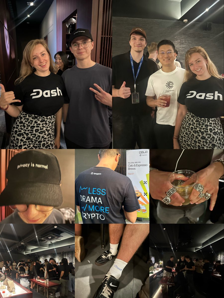 DariaChernozub's tweet photo. #KBW2026 starts tomorrow, but weโre already at the side events ๐ฐ๐ท
Dash & Dasha: Seoul edition
Right at the start I spotted someone in @Dashpay socks I gave away in Vietnam
And a young crypto guy: Privacy is normal ๐งข New generation. Same values
Thanks @Celo & @EspressoSys https://t.co/MmILOy3Hgc