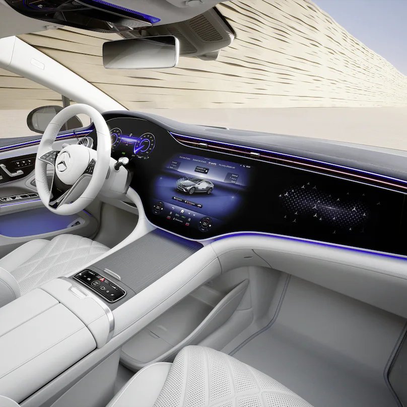 RajAryan2611's tweet photo. The car with the highest driving range in India is the Mercedes Benz EQS, offering a certified range of up to 857 km on a single charge https://t.co/kUKroud3x5