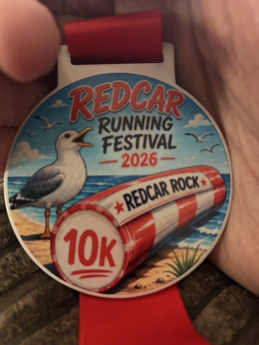 dale_sando's tweet photo. Nice little morning out at the Redcar Running Festival. My second best ever 10k and another race feeling fab. Official time of 4️⃣7️⃣:4️⃣7️⃣. Absolutely buzzing with that after a nasty wind for a couple of miles #Redcar https://t.co/h0E9xgR5mT