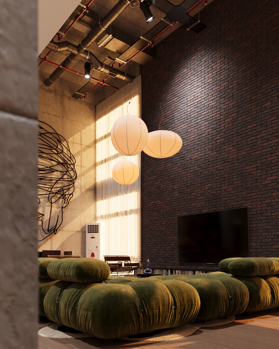 Eyitayo_Tayo's tweet photo. O.L.D M.O.N.E.Y
The idea is Explore the balance between raw and refined combining industrial materials with vintage inspired furniture, rich textures, and warm ambient lighting to create a space full of character.
I hope y’all love it 😊
#retroindurstrial #3dvisualisation https://t.co/Buc323Yd3b
