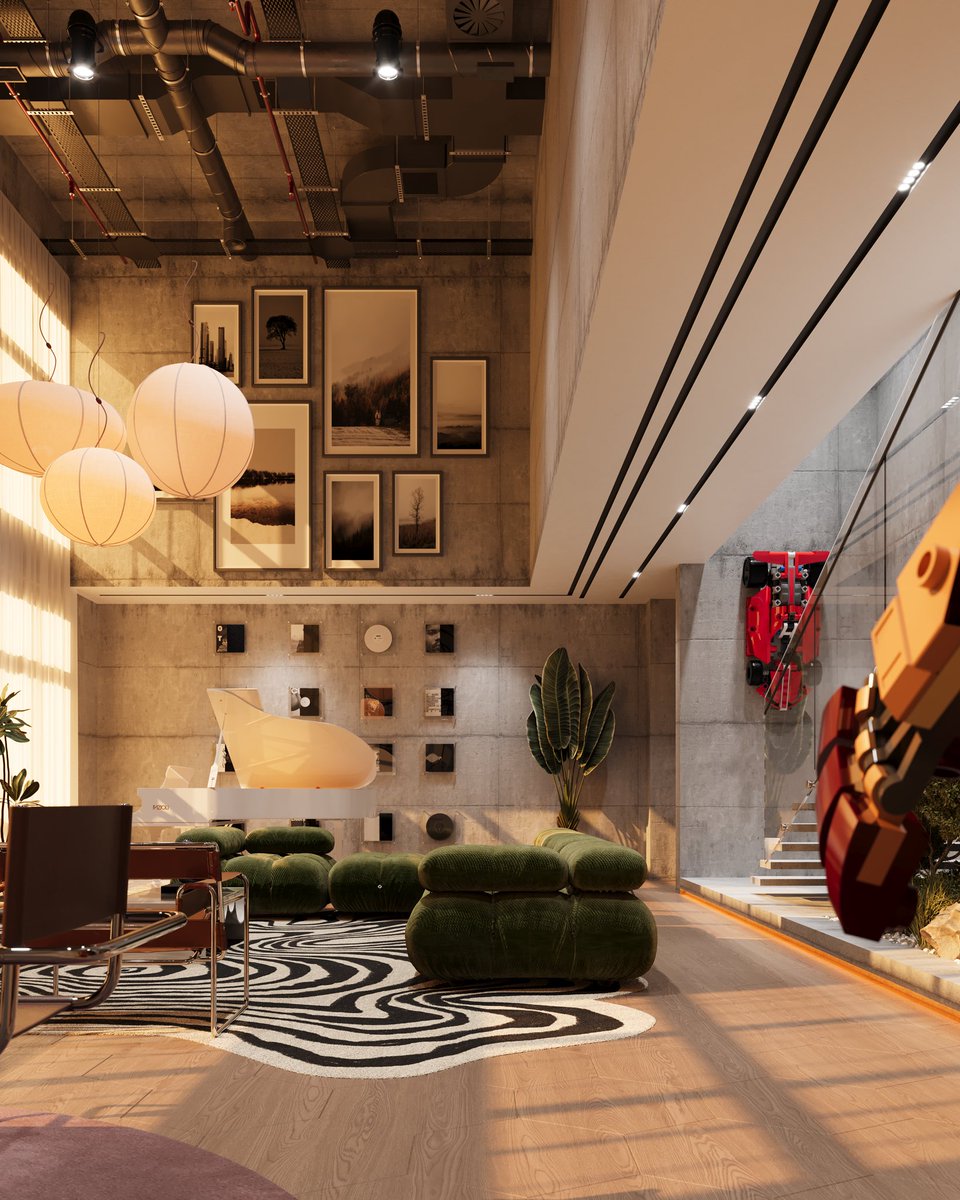 Eyitayo_Tayo's tweet photo. O.L.D M.O.N.E.Y
The idea is Explore the balance between raw and refined combining industrial materials with vintage inspired furniture, rich textures, and warm ambient lighting to create a space full of character.
I hope y’all love it 😊
#retroindurstrial #3dvisualisation https://t.co/Buc323Yd3b