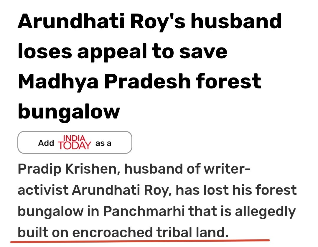 mujifren's tweet photo. The Woman who built her entire career on justifying Naxalism as Tribal outrage to injustice has encroached Tribal land to build a luxurious Bungalow https://t.co/7DSHXqHWzA