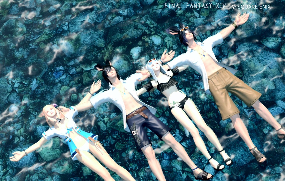 hanane87ff14's tweet photo. 海水浴ぷか～ε(˙³˙ з )з.｡o○

#FF14SS
#FF14
#ミコッテ https://t.co/EnFhnaUJym