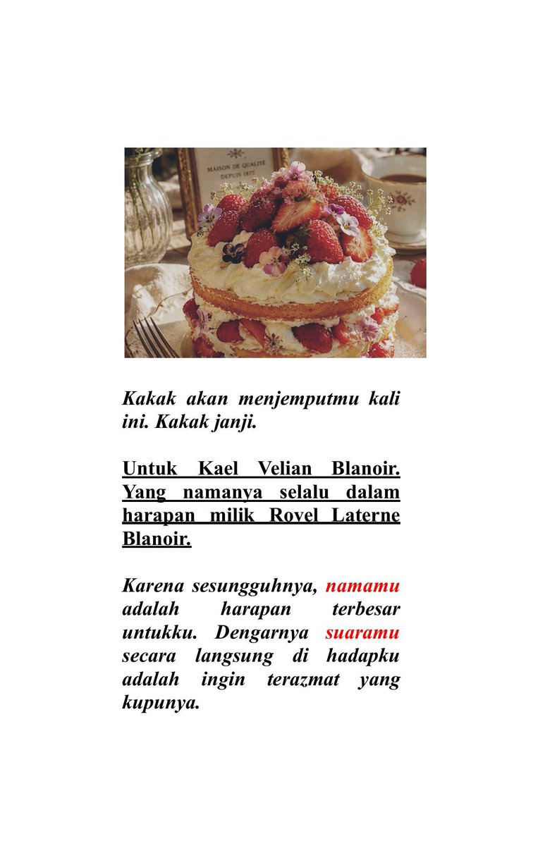 LaterneSama's tweet photo. ⠀
Harapan Terbesar Rovel Laterne Blanoir adalah adiknya sendiri: Kael Velian Blanoir. Permintaan maaf ini kusampaikan padamu, Adik Hebatku.
⠀ https://t.co/q26qvrFGYS