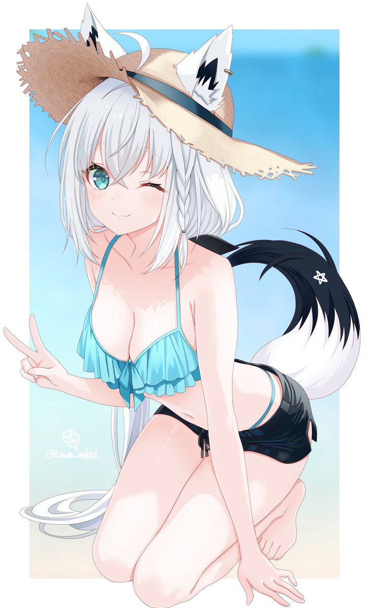 toketa_sekai's tweet photo. フブキちゃん！⛱️🦊 #絵フブキ https://t.co/uEfNRDViad