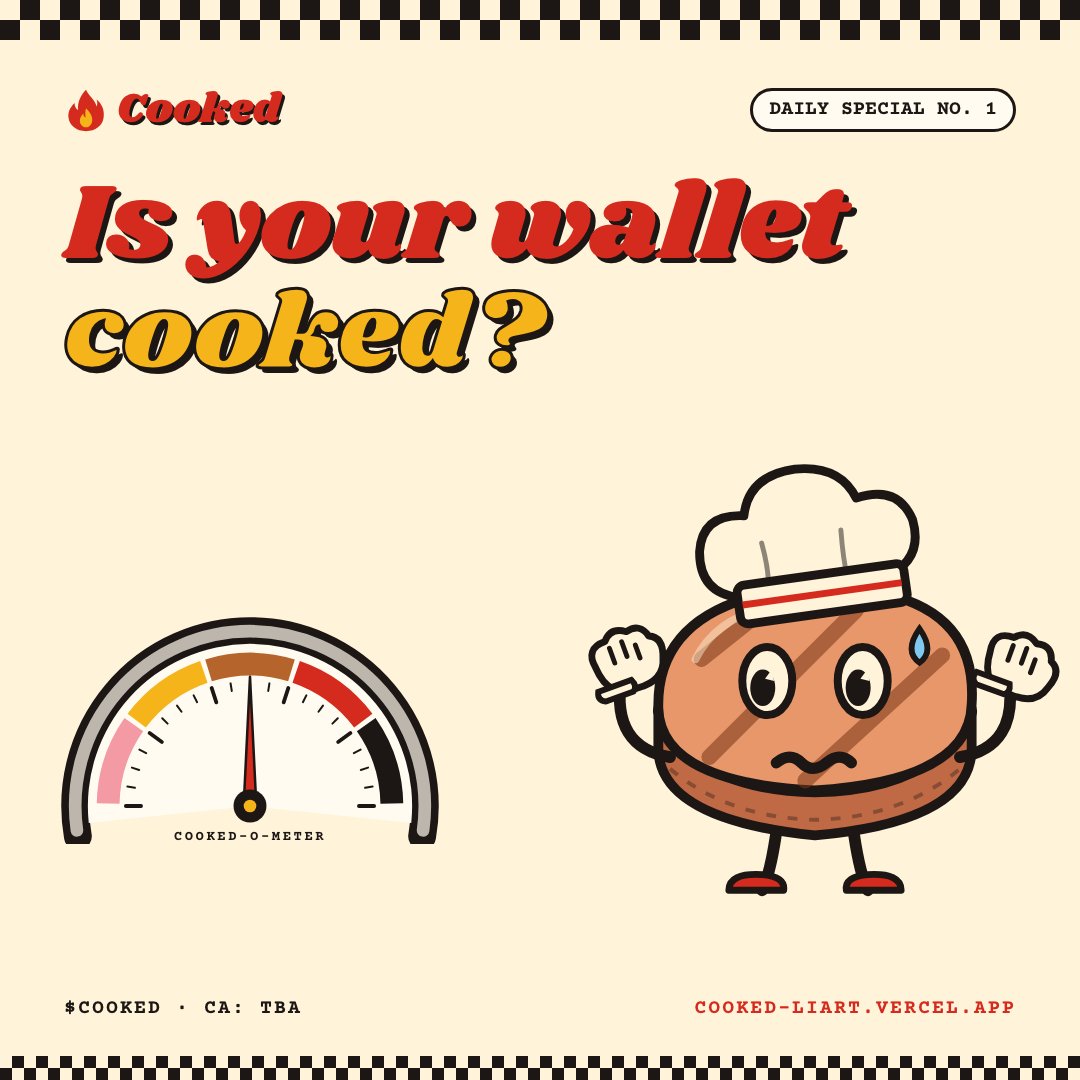 walletcooked's tweet photo. new pfp just dropped.

went from raw to medium in one afternoon. your portfolio could never.

we roast Solana wallets: paste a public address, get a cooked level from 0 to 100. https://t.co/N31DyovGVU