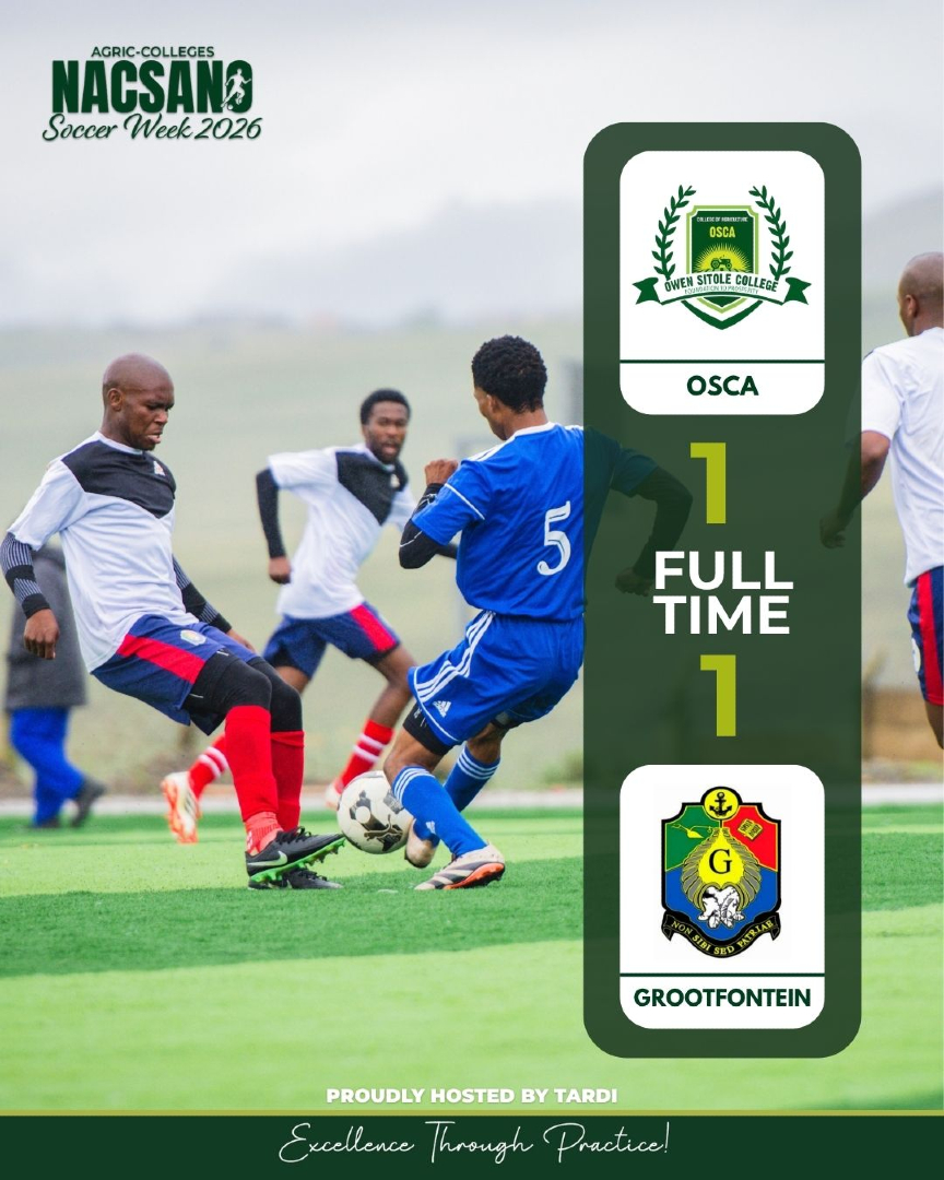 TARDI540202's tweet photo. FULL TIME β½
OSCA 1 - 1 GROOTFONTEIN
Match ends level after goals from both sides. A draw for OSCA and Grootfontein at NACSANO Soccer Week 2026.
#NACSANO2026 #SoccerWeek #OSCAFC #GrootfonteinFC #APAC #FullTime https://t.co/IstPllxayy