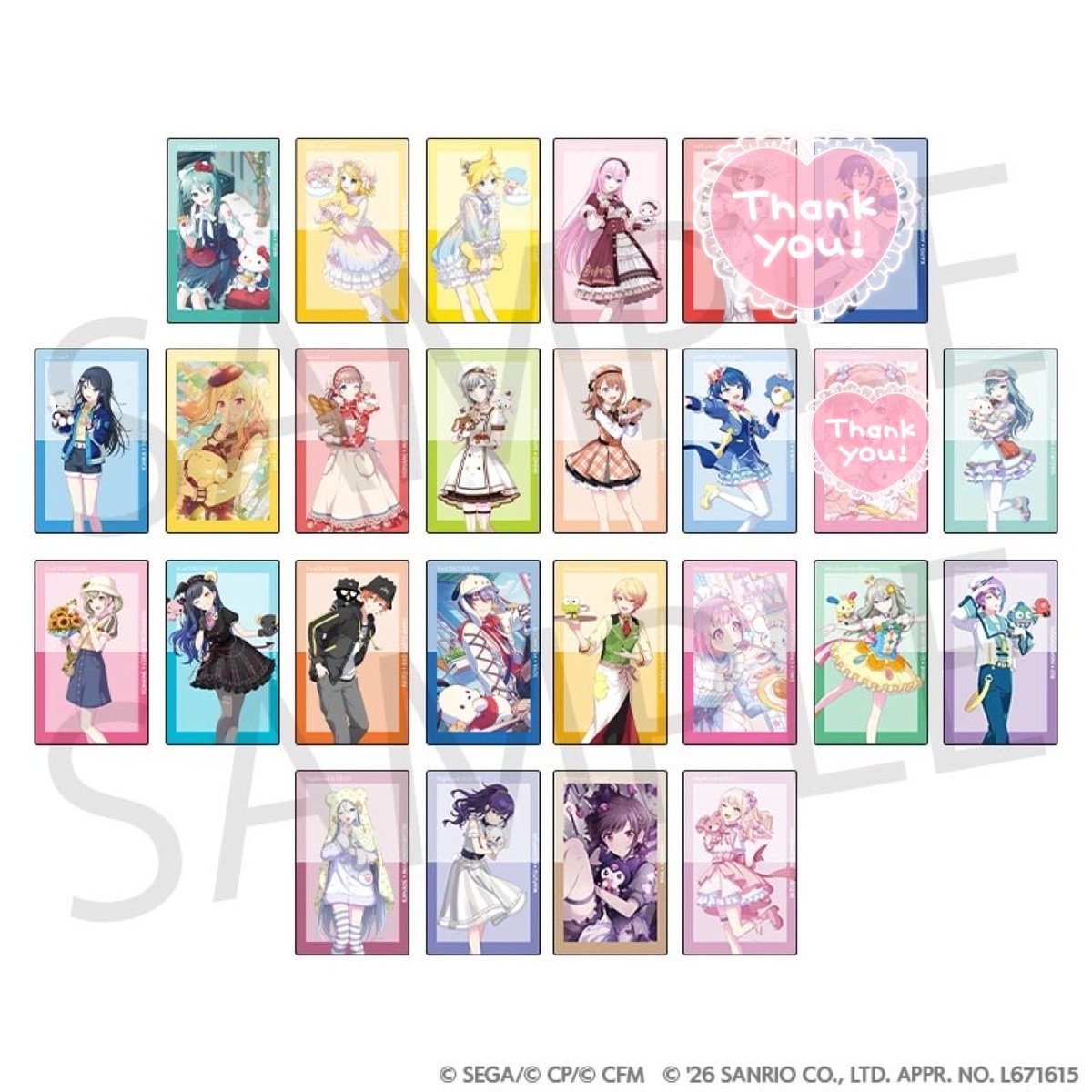 02ASK4's tweet photo. 《 交換 》プロセカ サンリオ コネライ クリフェス エピカ

求)画像一枚目 ノーマル愛莉＞KAITO(身内分)
譲)画像二、三枚目
サンリオエピカは予約済みです。
箔押し、星4イラストは比率違い優遇

交換垢シャドバン中のため趣味垢で募集かけてます
お気軽にお声掛けください！ https://t.co/gP0ZyRBiX3