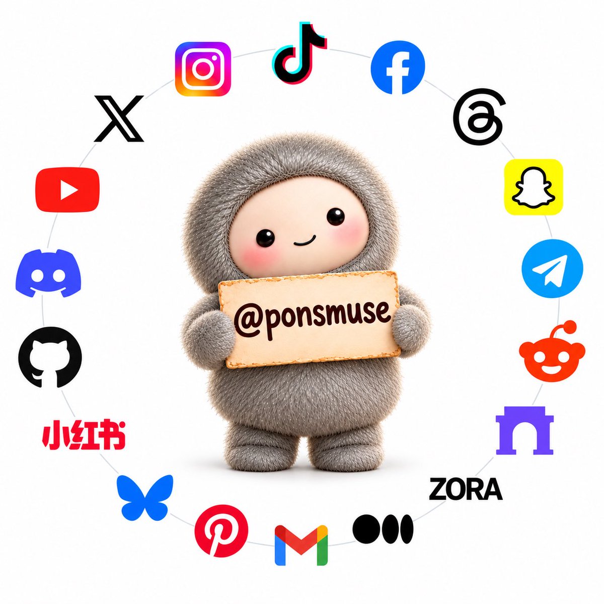 PonsMuse's tweet photo. We’re happy to share that we’ve secured the PONS MUSE name across our social channels. 🤍

For us, this is more than claiming usernames. We’re building a recognizable place where our community can find us, follow our progress and know which accounts are official. We’re putting real time and care into PONS MUSE, with the intention to build for the long term — not to create a pump-and-dump.

Official PONS MUSE links

🌐 Website: https://t.co/fXn92JXlR3

X:
Instagram: https://t.co/IgO5D4lV7N
TikTok: https://t.co/aaIOcfTdQN
Facebook: https://t.co/rfdA3Pcy8n
Threads: https://t.co/ZIFBMQPxOL
Snapchat: https://t.co/MAx0fk1iqP
YouTube: https://t.co/MiEKM5F3Es
Telegram: https://t.co/103VxB8v61
Discord: https://t.co/EydaMZaSz2
Reddit: https://t.co/ruZ0YP66j1
Farcaster: https://t.co/vzOiHryx3v
Zora: https://t.co/Cv7eb0IZ5W
GitHub: https://t.co/u8ToAs6vWz
Medium: https://t.co/9U2lT8OdTJ
Bluesky: https://t.co/LoisCbxWC9
Pinterest: https://t.co/USXwxwWRPG
Rednote: https://t.co/rIK6bQsEdD

📩 ponsmuse@gmail.com

We’re just getting started. Thank you for building with us, brick by brick. ✨

#PonsMuse #Muse #RobinhoodChain https://t.co/WkuK1pjMLG