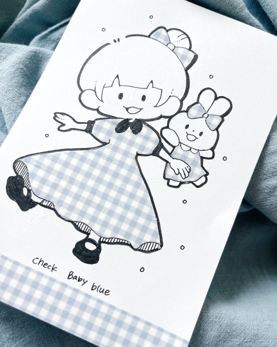 _sudachi__'s tweet photo. 125. Check Baby blue ( PAPIER PLATZ ) https://t.co/48KAqd935q