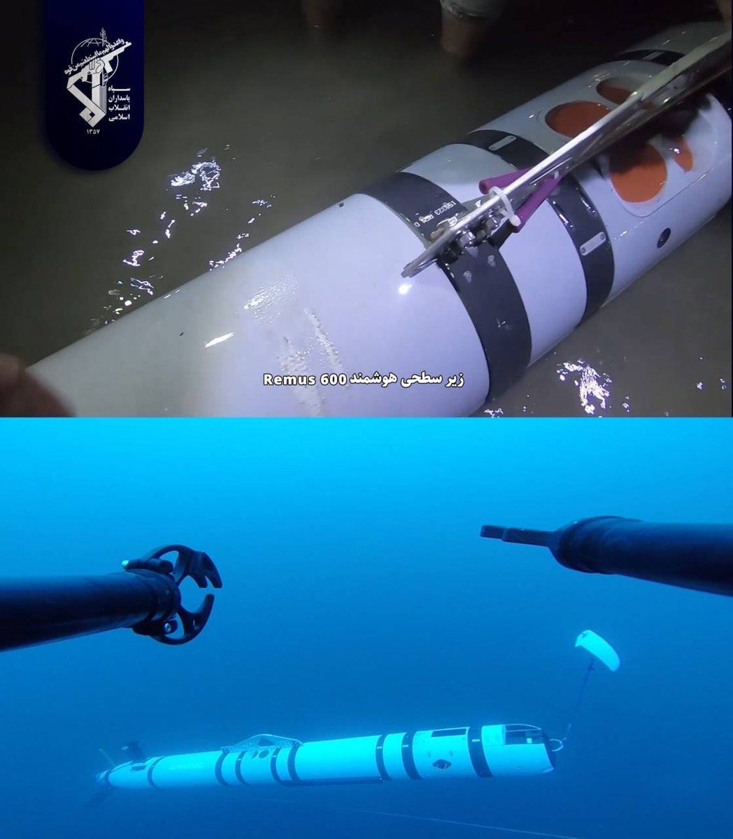 Geopolitik_2030's tweet photo. ⚠️Vehículo submarino de inteligencia estadounidense REMUS 600 capturado por IRÁN en el estrecho de ORMUZ⚠️ https://t.co/qTtSlntM9H