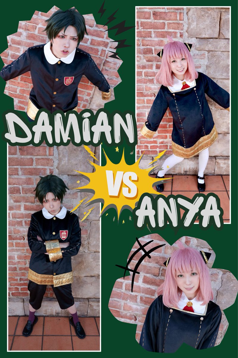 hinajiro_tanmen's tweet photo. cosplay /SPY×FAMILY
アーニャ vs ダミアン

コラで小さくなってしまってるけど、何パターンも楽しく撮影してもらったので贅沢に詰め込んでしまいました🤣

----------------
thanks
アーニャ:@syrupcosさん
photo:@terasan001 さん https://t.co/VGthR4k1S7