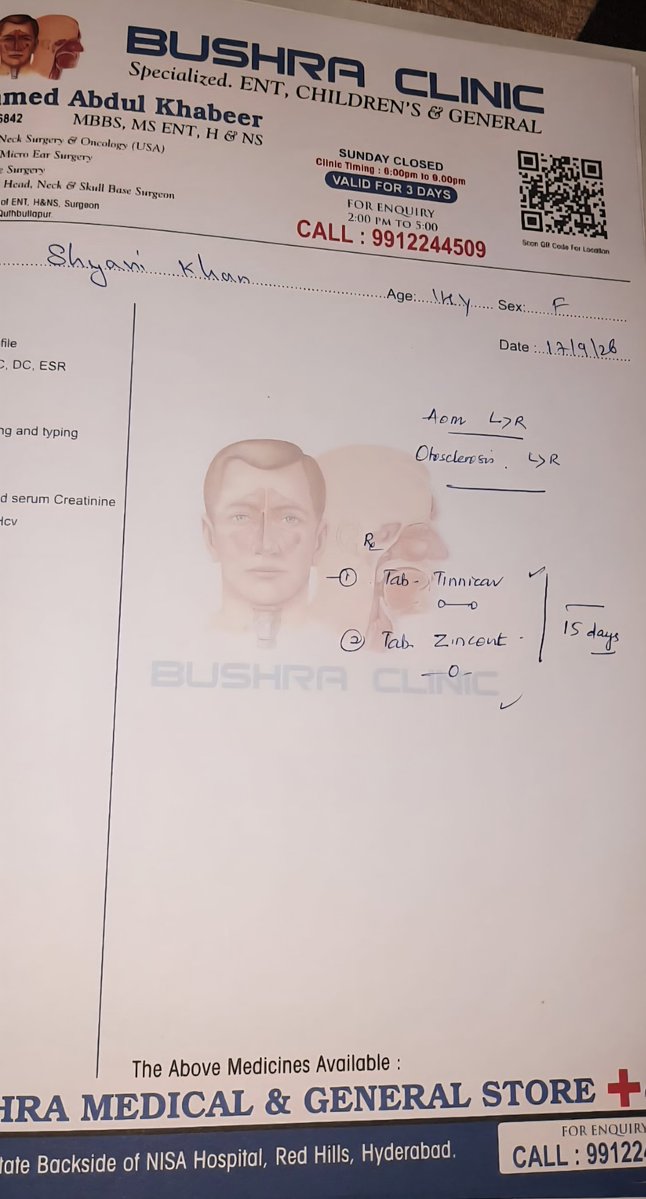 umasudhir's tweet photo. 8th class student 14-yr-old Shyani Khan, diagnosed with "bilateral mild conductive loss" (ringing ears) has been advised hearing aids for both ears; That will cost Rs 40k; her father passed away 2 years ago due to brain stroke, family has no money &amp; seek help (Irfan 9676747448) https://t.co/oZPuBrFIYA