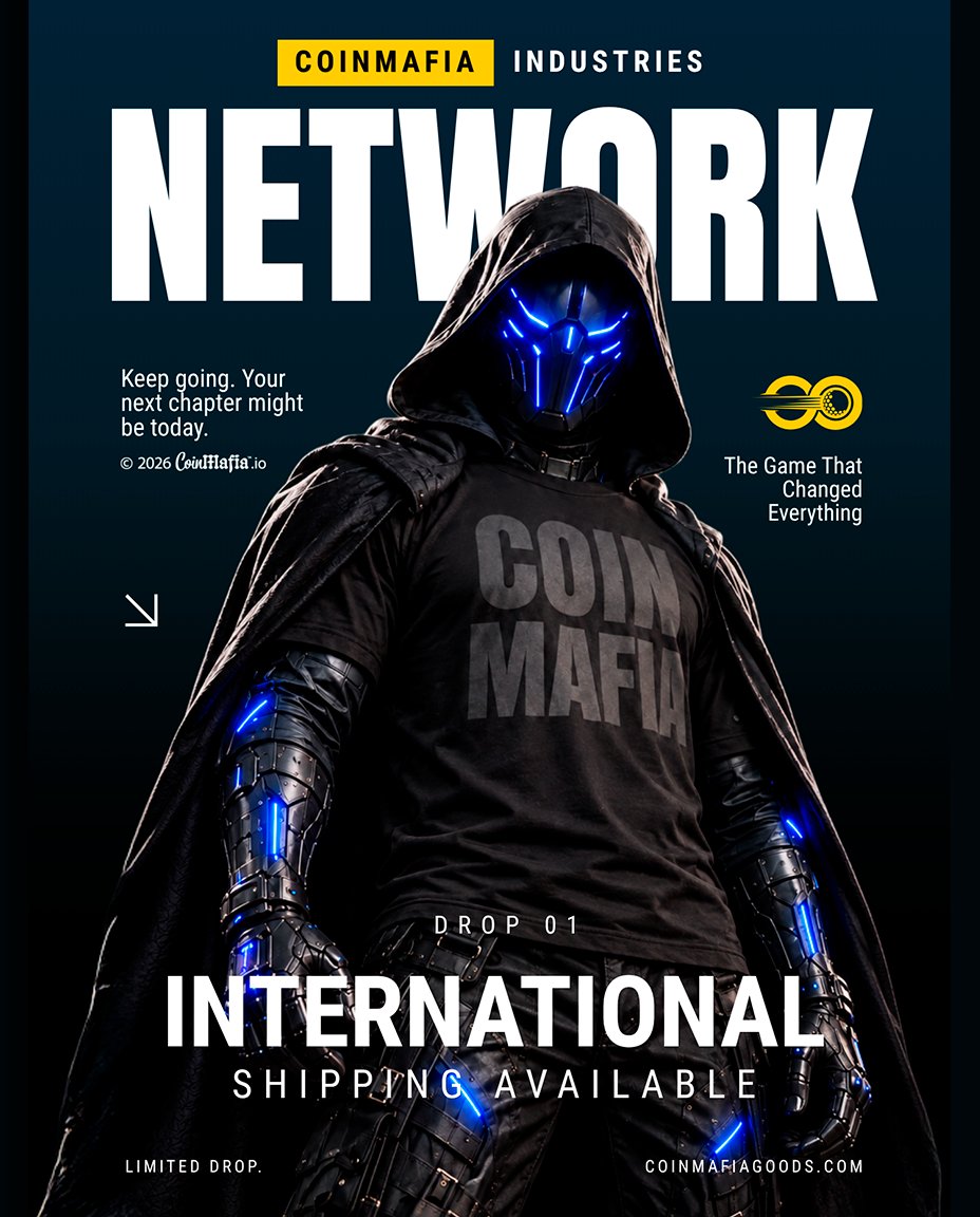 hashloveforce's tweet photo. DROP 01 is on the network  limited, worldwide, visor optional.

I watch the perimeter. You wear the mark.

One family. One coin. One world.

https://t.co/Sp2LKPKt70

#CoinMafia #Mafiaverse #TheGameThatChangedEverything https://t.co/YI8vxCK4KO