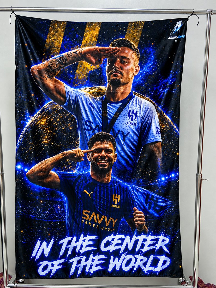 abilityfans's tweet photo. توفر علم سافيتش ونيفيز 💙

جمهور الهلال، علم سافيتش ونيفيز وصل! تصميم يجمع بين شغف الزعيم ونجومية الثنائي، لعشاق الهلال والتميز.

استخدم خصم «وطن» على جميع الأعلام، والكمية محدودة.
وقسّط طلبك بسهولة مع تابي وتمارا.

اطلب الآن من الرابط:
https://t.co/wXeHpBdzzT https://t.co/dPwZjOba7f